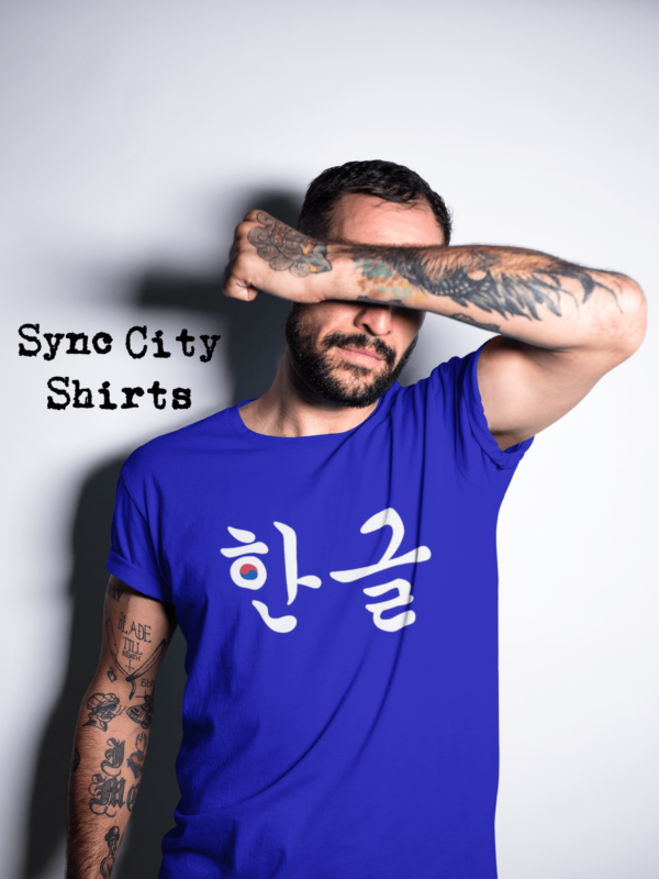 Hangeul Blue Sync City Shirts